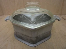 Vintage GUARDIAN SERVICE Cast Aluminum Cookware Triangle Heat Shape Glass Cover