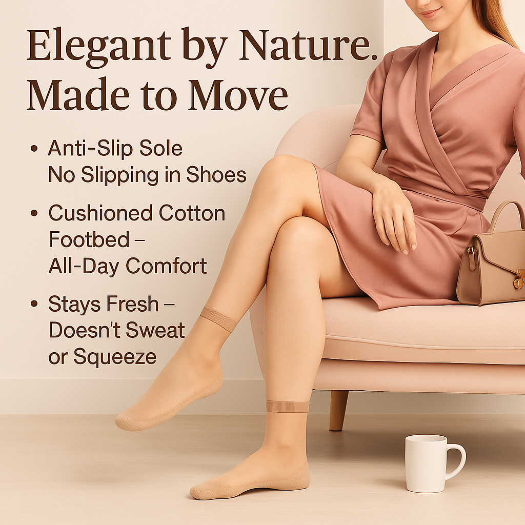 SAOLA 10 paia calze alla caviglia trasparenti suola antiscivolo in cotone punta rinforzata