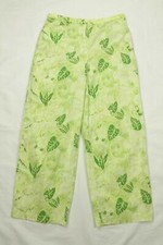 Talbots Women's Pants Green Leaf Print Stretch Size 8