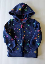 Toddler Girl's Disney Navy Minnie Mouse Heads Ears Fleece Hoodie Size: 18 Months