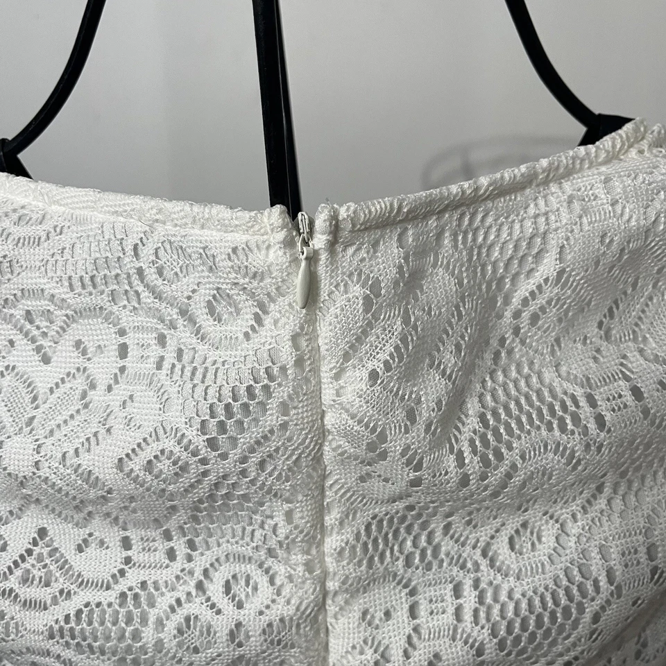 Vestido Delia's Vintage Encaje Floral Babydoll Patinador Juniors Hecho en EE. UU. Y2K Talla Grande Foto 3 de 4