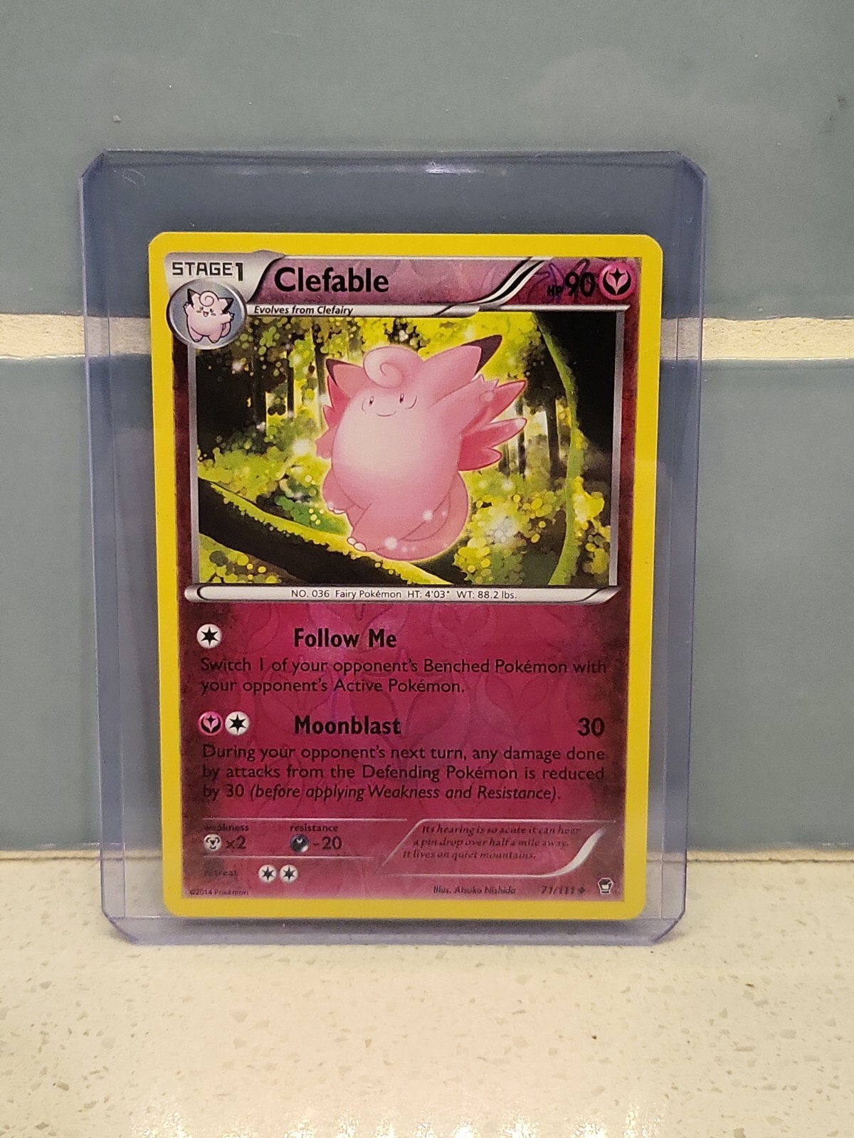 2014 Pokémon Furious Fists 👊 REVERSE HOLO FOIL Clefable 71/111 ●BUY IT NOW 🔥