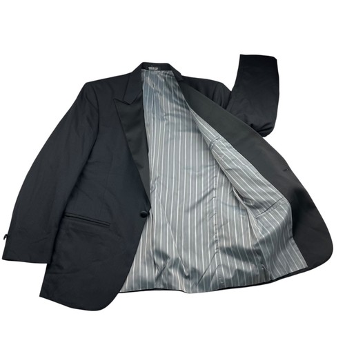 VTG Lord West Men's Satin Lapel Tuxedo/Smoking Jacket Black Stripe • USA • 41R - Picture 3 of 12