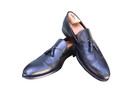 Magnanni Bergdorf Goodman Black Leather Wingtip Tassel Loafer Dress  45 = US 12 — photo 3
