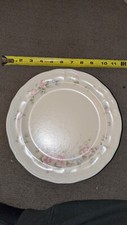 Pfaltzgraff Tea Rose Dinner Plate Diameter 10 3/8 in Made in USA crown stamp