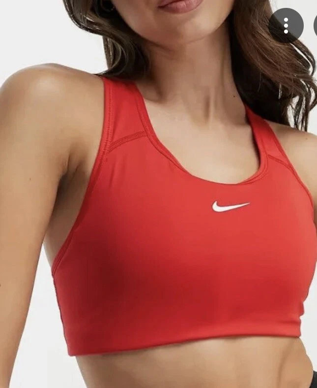 NWT Nike Women Padded Pro Longline Sports Bra Mid Support Mango Size XS $40  T093