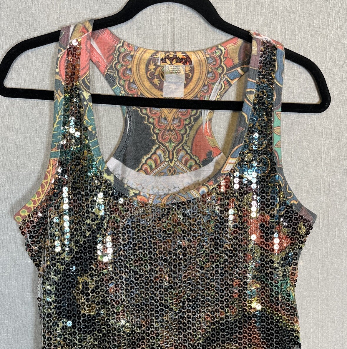 Body Central Colorful Sequin Sleeveless Tank Top Juniors