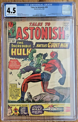 Tales to Astonish #59 CGC 4.5 1st Hulk in series - Jack Kirby cover 1964