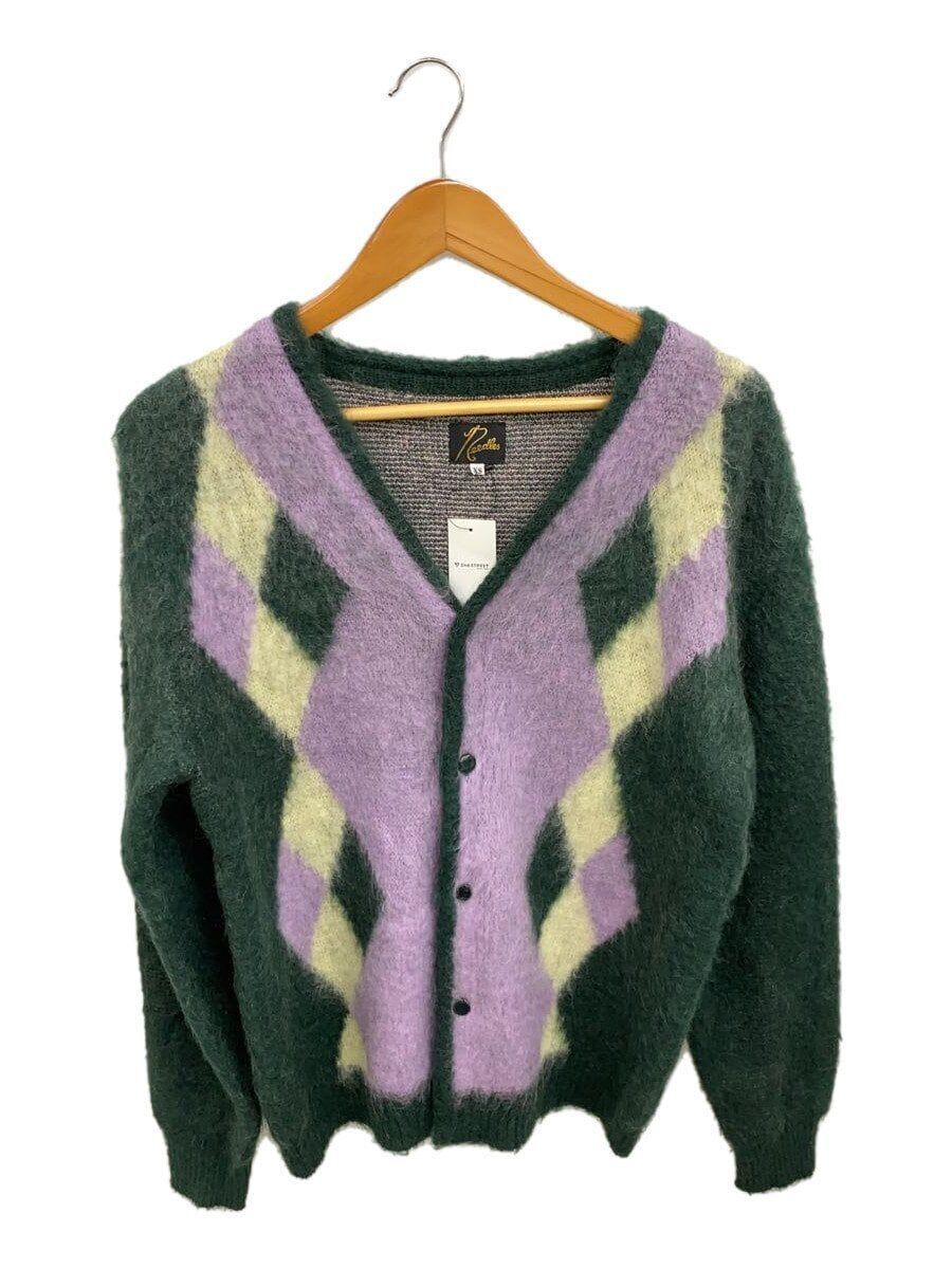 Needles Cardigan (Thick Argyle Pattern XS Mohair Green LQ272 Needles Cardigan (Thick Argyle Pattern XS Mohair Green LQ272