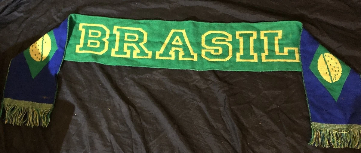 Écharpe Brésil 1998 Vintage - Supporters De Foot - Accessoire Rétro Match