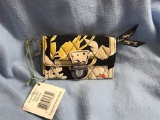 Vera Bradley Wallet Key Chain ID Holder Yellow,White, Black