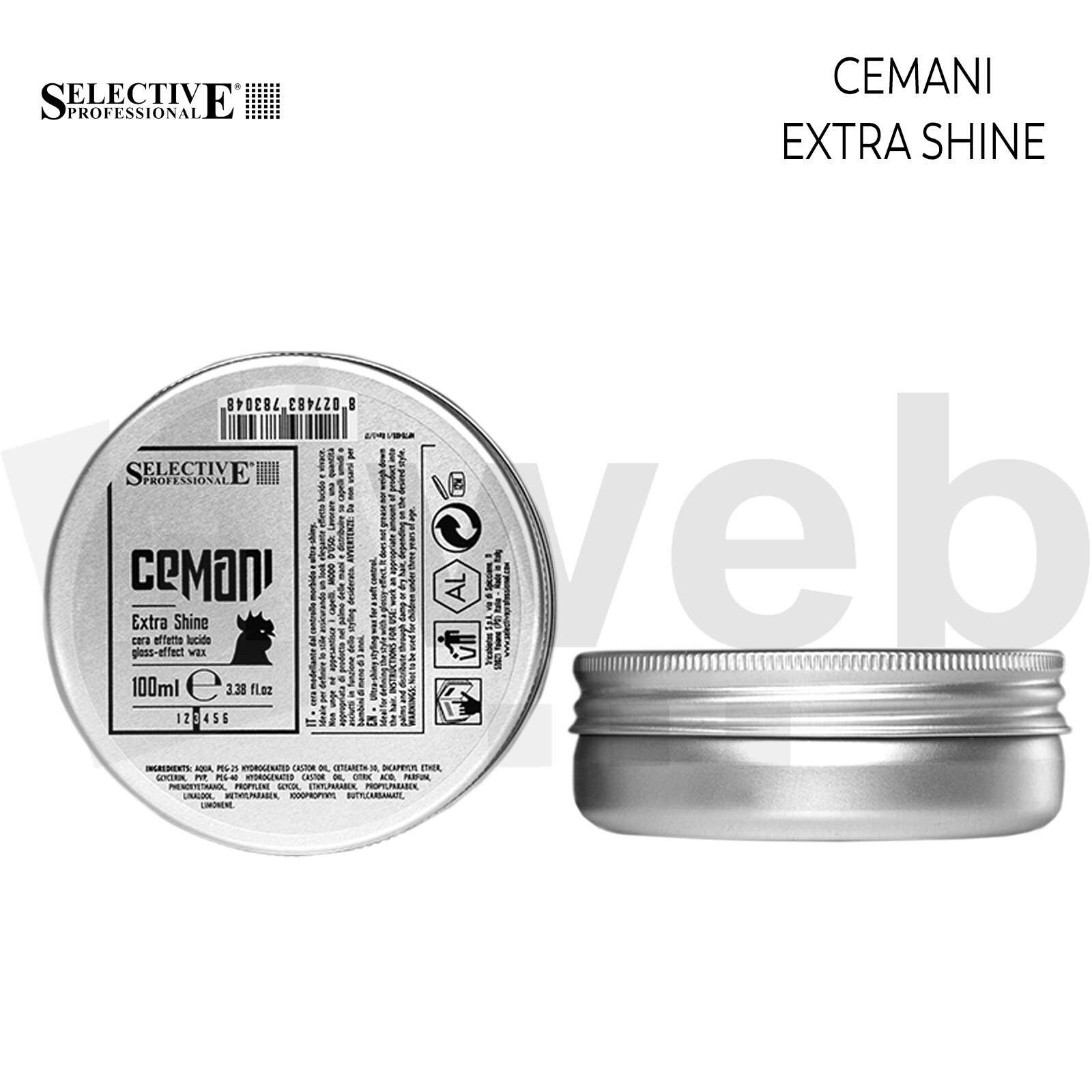 Cera Capelli Selective Cemani Extra Shine 100ml | Effetto Lucido Uomo