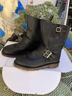 Dr Martens Double Buckle Motorbike Boot BA 302A Blk Greasy UK Vintage  NEW!!