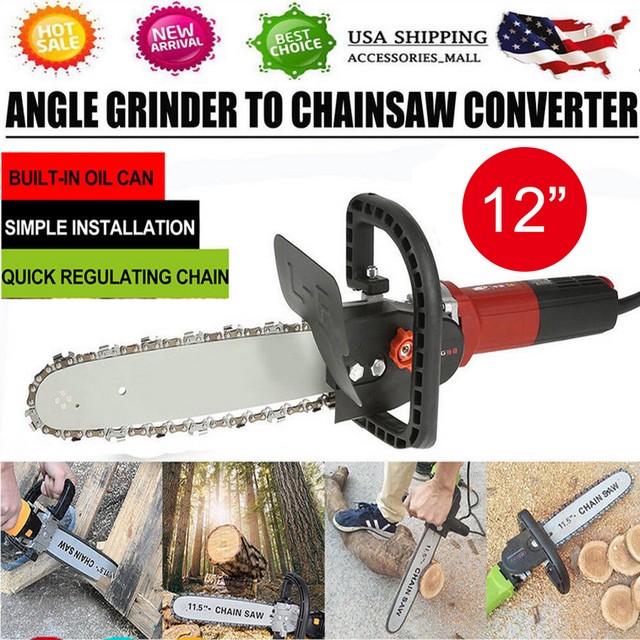 12 Inch Chainsaw Bracket Grinder Into Chain Saw Woodworking Cutting Tools