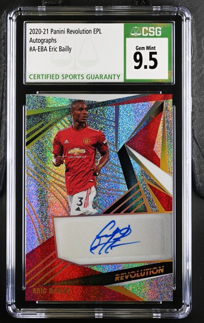 2020 Panini Revolution Premier League Autographs A- Eric Bailly CSG 9.5