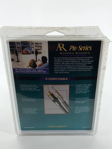 Acoustic Research AR HT121 6ft High Performance Home Theater S-Video Cable NOS - Picture 2 of 6