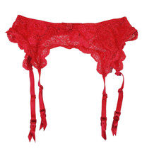 Victoria's Secret Womens Large lace garter belt Lingerie Red