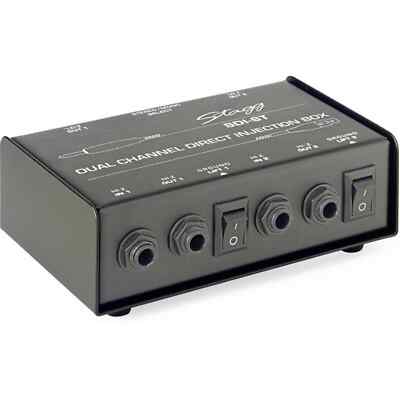 Stagg SDI-ST 2-Kanal Passive DI-Box mit Mono/Stereo Schalter