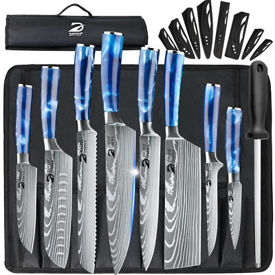 Handmade HAND FORGED DAMASCUS STEEL CHEF KNIFE Set Kitchen Knives Set US