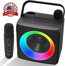 M quina De Karaoke Para Adultos Y Ni os Altavoz Bluetooth Con 2 Micr fonos NUEVO