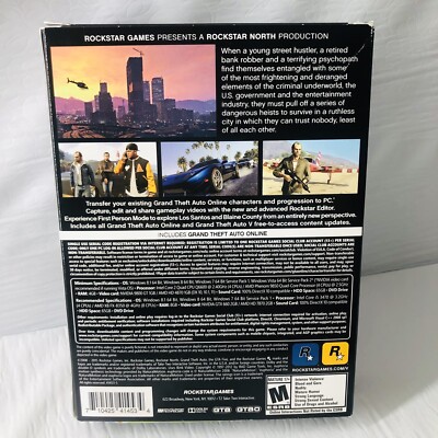 Grand Theft Auto V Five PC 710425414534| eBay