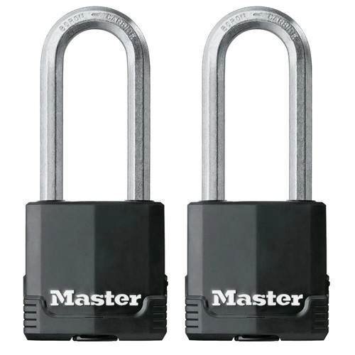 Master Lock Heavy Duty Outdoor Padlock with Key, 2-1/8 in. Wide, 2-1/2 in. Shack