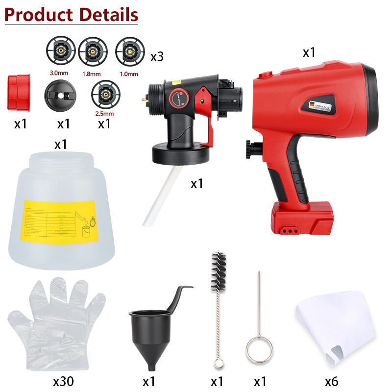 Cordless Paint Sprayer for Milwaukee M18 18V Liion Battery Brushless