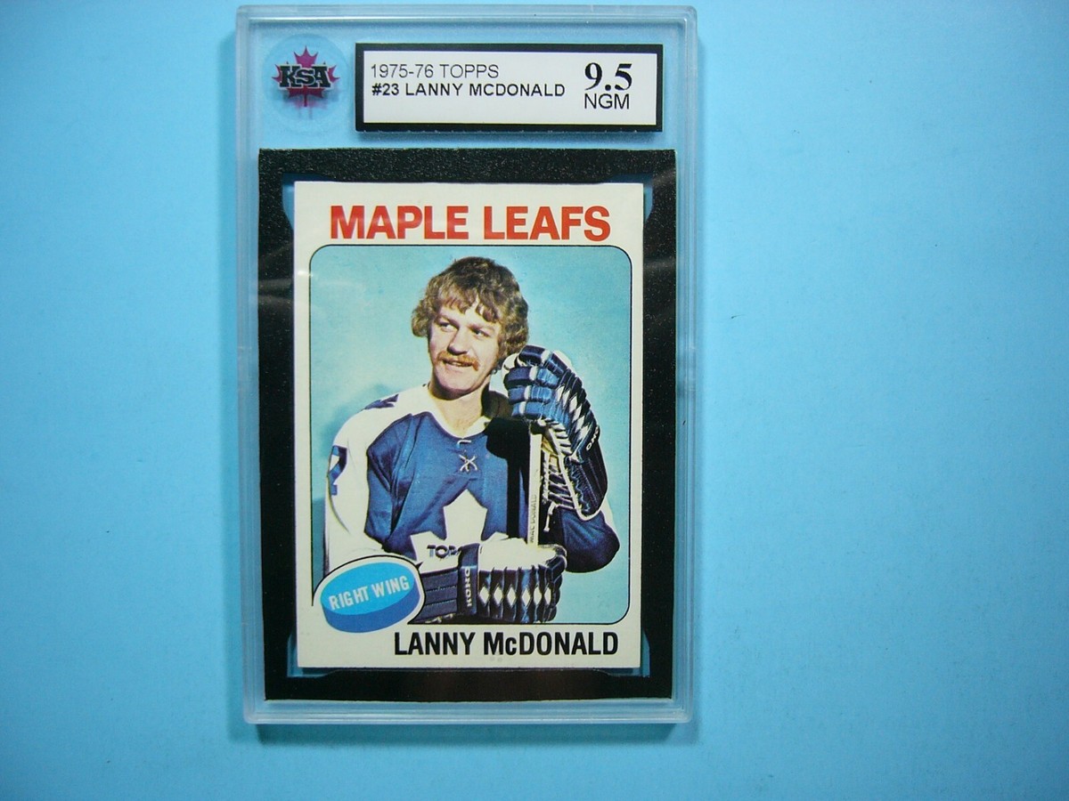 1975/76 TOPPS NHL HOCKEY CARD #23 LANNY MCDONALD KSA 9.5 NGM 