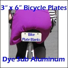 Dye Sublimation Products 3" x 6" Aluminum Bicycle Plate Blanks - lot of 10PCs