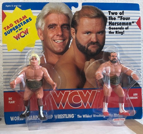 WCW Galoob Ric Flair Arn Anderson Tag Team UK Excl...