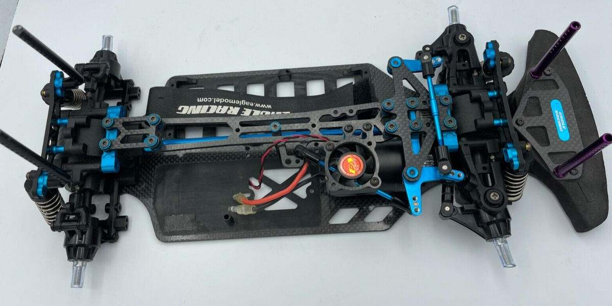 For parts TT-01 TT01 Eagle racing carbon chassis with motor