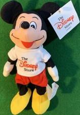 DISNEY Store USA Exclusive 1990s MICKEY MOUSE w/DS T-Shirt 9" Bean Bag Plush Toy