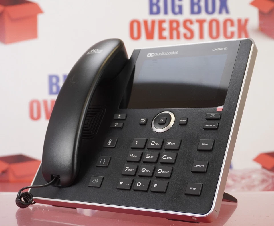 AudioCodes UC-C450HDEG-DBW Corded VoIP Business PoE Phone - Image 2 of 4