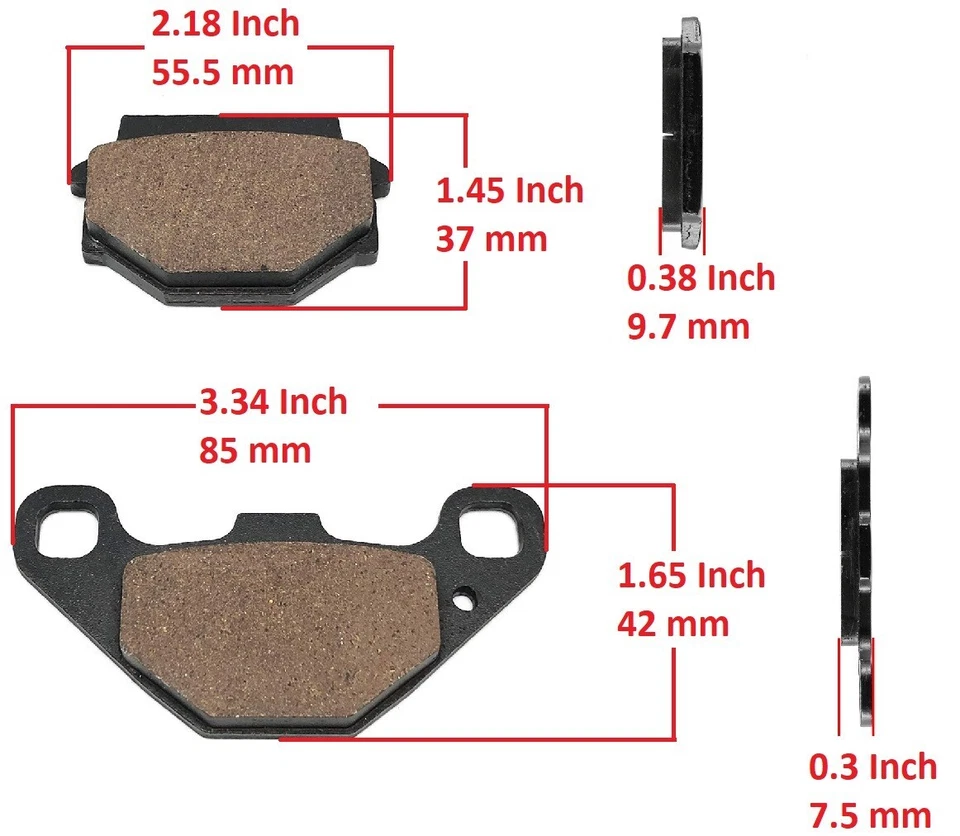 Pastillas de freno delanteras Suzuki GN125ET GN125E GN125EV 1991 1992 1993 1994 1995-1997 Foto 2 de 4