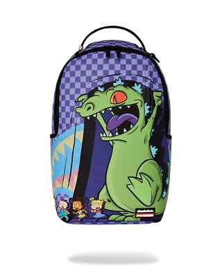 Sprayground x Rugrats Reptar DLXSV Backpack New Black Bookbag Large School Bag