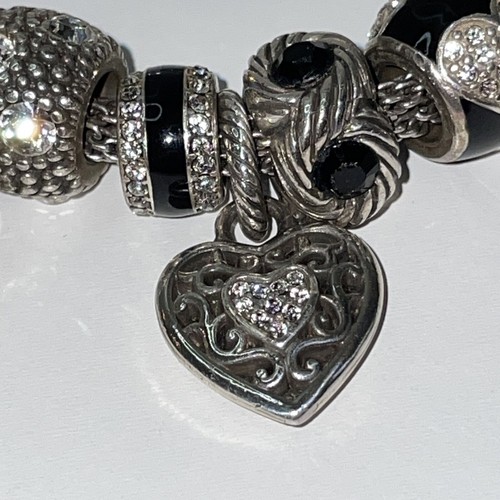 Brighton Add A Charm Slide Full Bracelet Spacers Silver Tone Chunky Read AL4.4 - Picture 11 of 17
