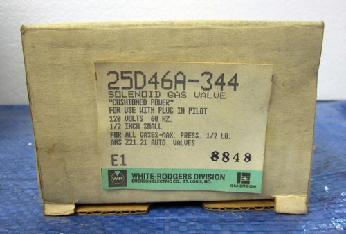 Emerson White Rodgers 120v 1/2" Solenoid Gas Valve 25D46A-344 NIB!!!