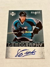 2007-08 UPPER DECK BLACK DIAMOND STEVE BERNIER GEMOGRAPHY AUTO SHARKS A5