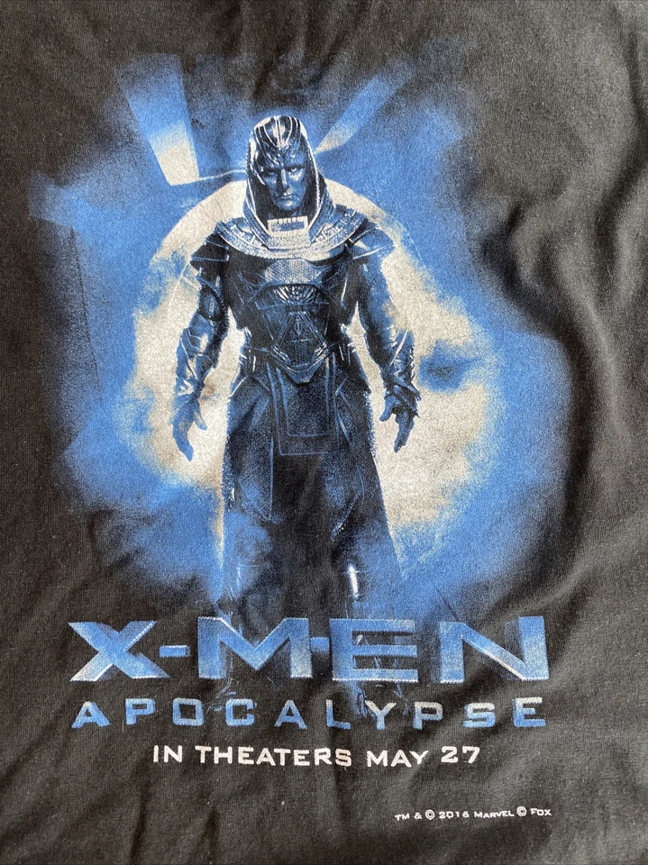 Camiseta negra nueva sin etiquetas promoción de películas para niños 2016 X-Men Apocalypse talla S 6-8 Foto 3 de 4