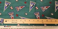 Licensed Disney Mickey  Minnie Mouse Cheer Cotton Fabric Full Yard 36X44 New