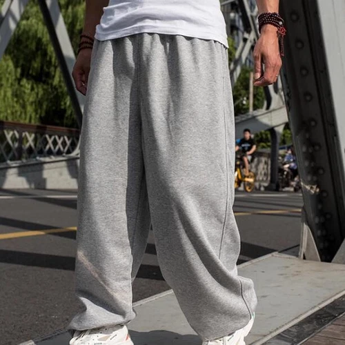 Hombres Pantalones Sueltos Hip Hop Deportes Informales Pantalones de Sudadera Cintura Elástica Pantalones Sueltos - Imagen 14 de 16