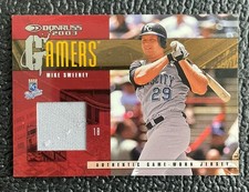 🔥MIKE SWEENEY 2003 DONRUSS GAMERS GAME USED RIPPED JERSEY CARD /500!🔥ROYALS!