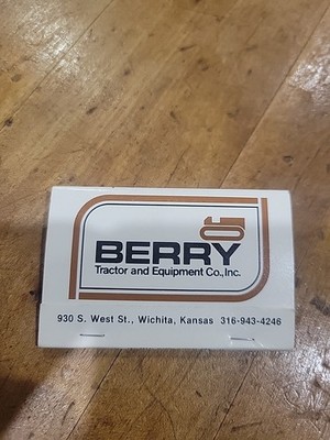 Vintage Berry Tractor And Equipment Co Matchbook Wichita Kansas