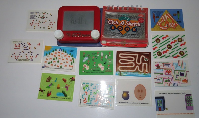 KLUTZ Etch A Sketch Book Ohio Art - 12 Different Game Screens - Great for Travel