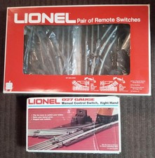 Lionel O27 Lot Pair Of Remote Switches 6-5125 & Right Manual 6-5022 MIB MPC 70s 