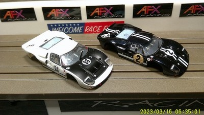 2 AFX RACING H.O. SCALE SLOT CAR BODIES ONLY FORD GT 40 MKIIB #2 & MKII #96