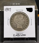 1897 Barber Silver Half Dollar VG to Fine