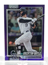 Brenton Doyle Purple Foil color match /250 2026 Topps Series 1 Card #164 Rockies