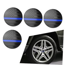 Car Wheel Center Caps, Rustproof Durable Round Automotive Wheel Hub 4 PCS Blue