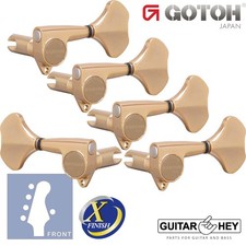 NEW Gotoh GB350 RES-O-LITE Aluminum Bass Side 4x1 Set Tuning Keys Set - X-GOLD